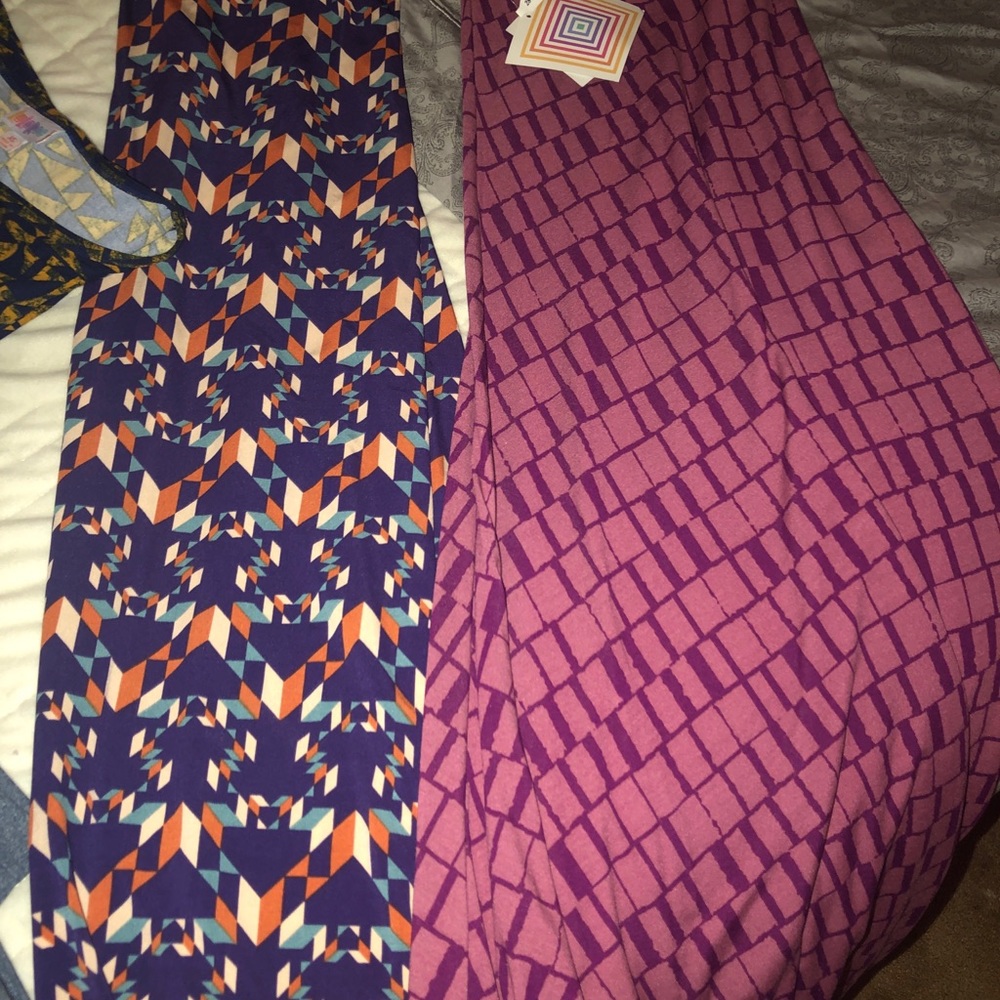 Lularoe butter leggy and : maxis purp s d pink nwt